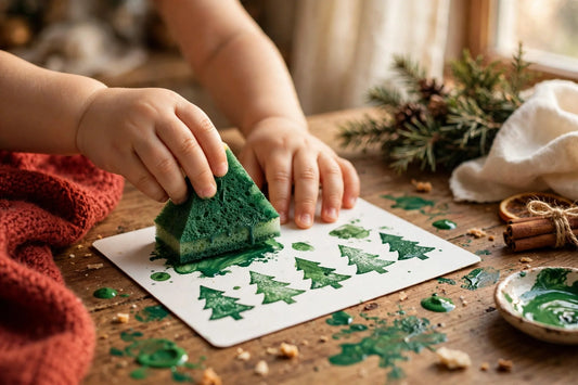 Sponge-Printed Christmas Trees: 5-Minute Stamping for Toddlers (2026)
