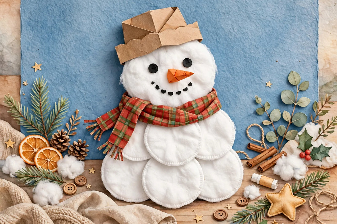 Five-Minute Cotton Pad Snowman for Kids (2026)