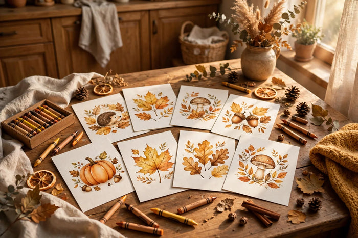 Seven Days of Autumn Kindness Cards for Kids