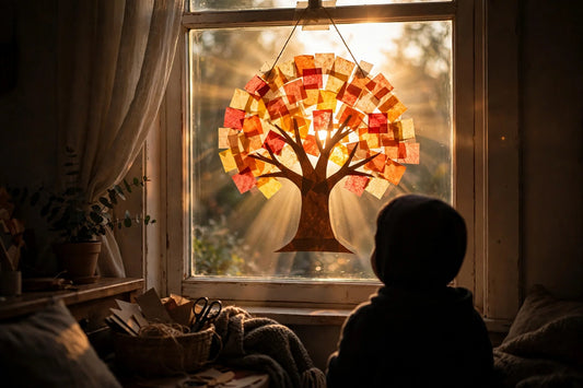 Tissue Paper Autumn Tree Suncatcher for Kids (2026)