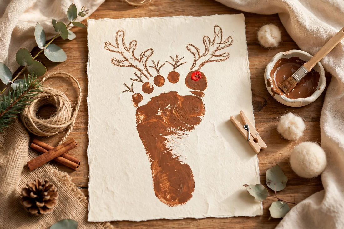 Footprint Reindeer Art for Kids (2026)