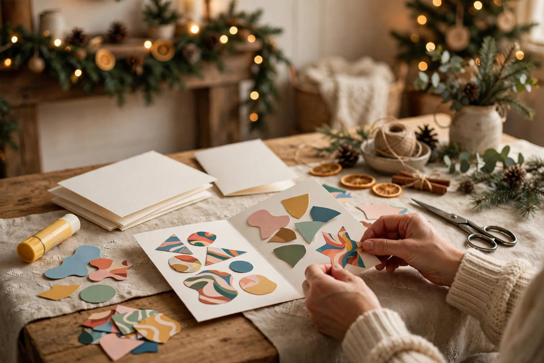 Magazine Collage Christmas Cards for Kids (2026)