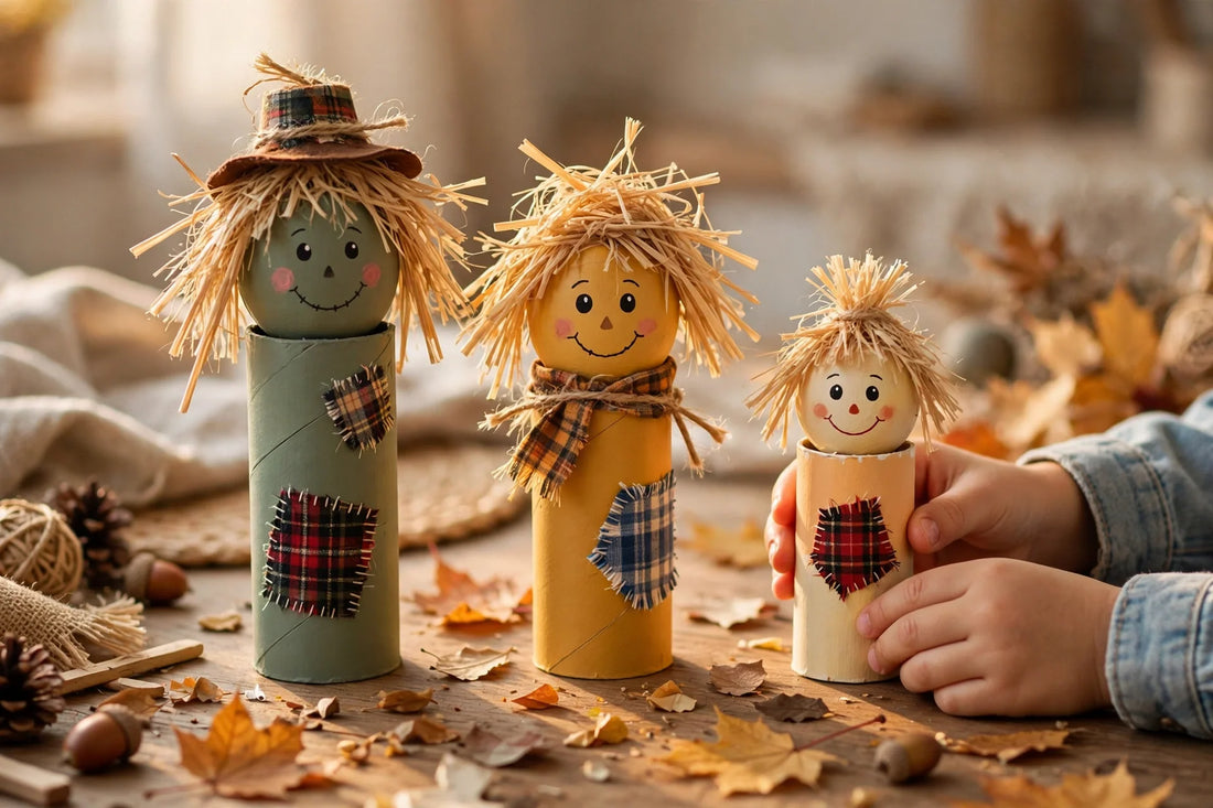Cardboard Tube Scarecrow Family for Kids (2026)