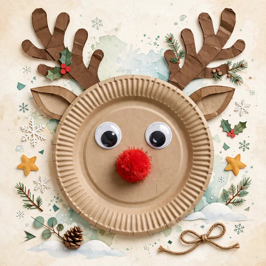Paper Plate Reindeer Name Craft for Kids (2026)