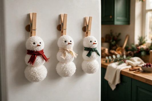 Pom-Pom Snowman Clothespin Magnets for Kids: Fridge Friends (2026)