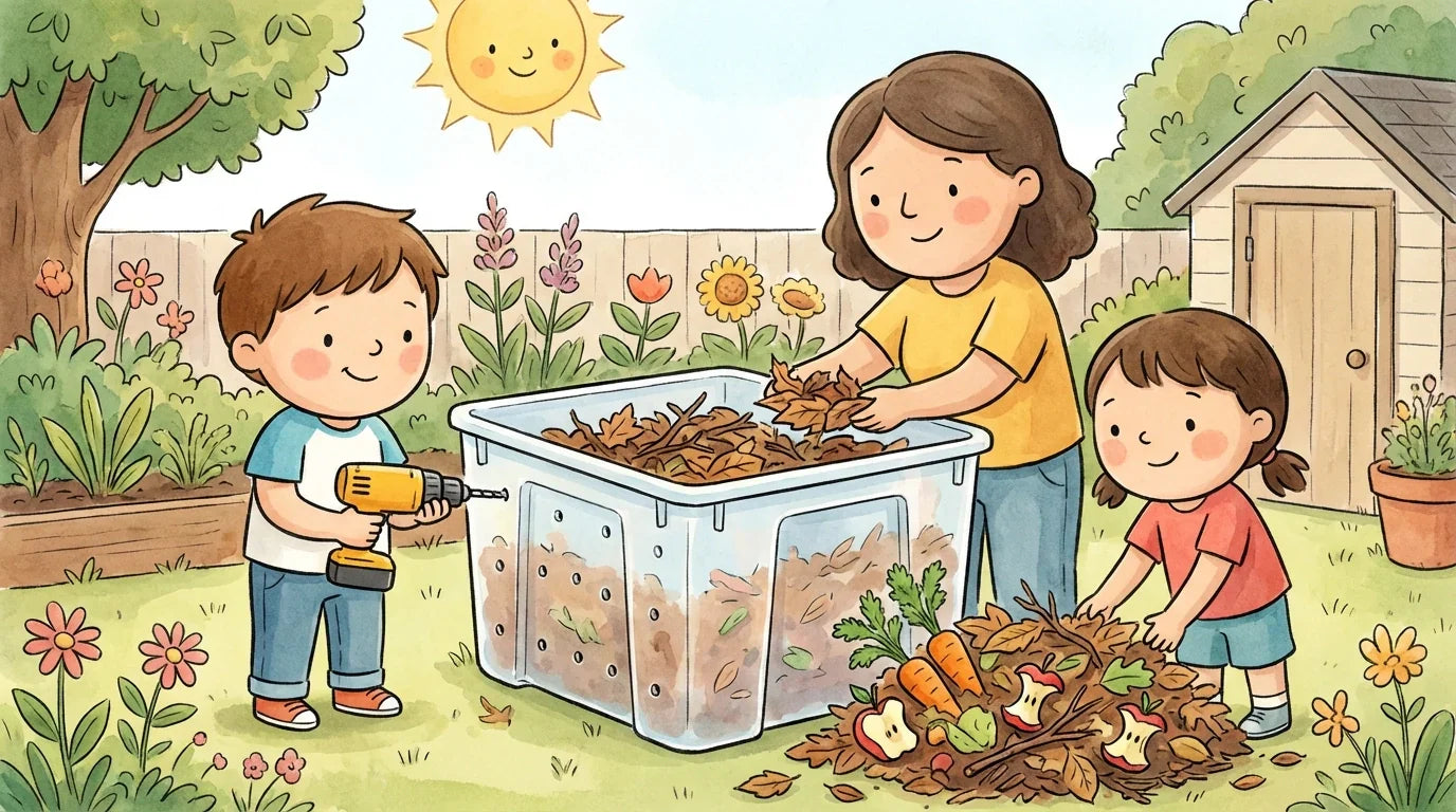 How to Make a Compost Bin for Kids | DIY Project – Tierney Family Farms