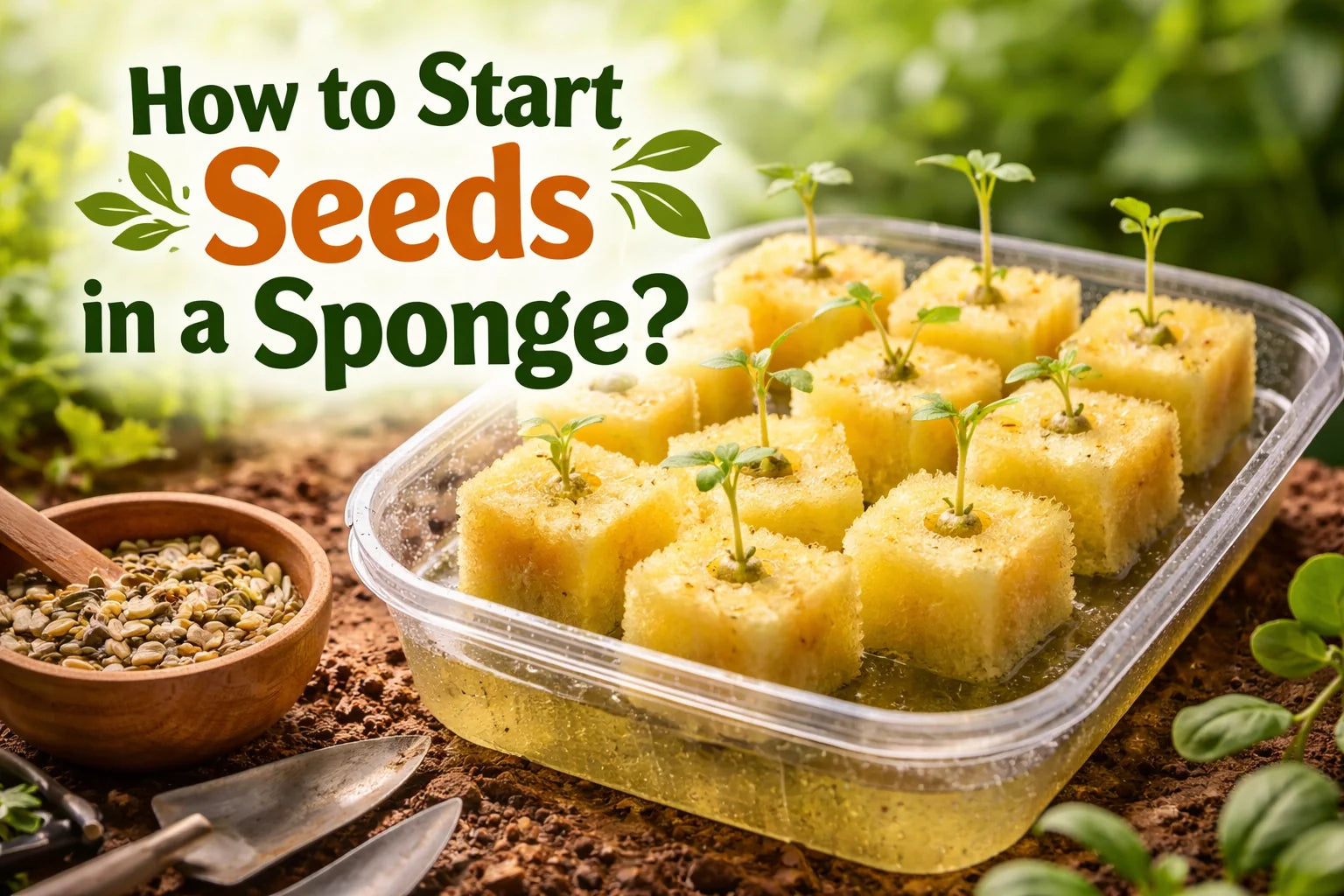 How to Start Seeds in a Sponge for Kids | Gardening – Tierney Family Farms