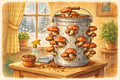 5-Gallon Bucket Mushroom Tower: Indoor Winter Science Project for Kids