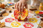 Apple stamping fall art craft for kids