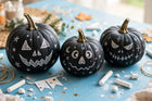 Chalkboard pumpkins Halloween craft for kids