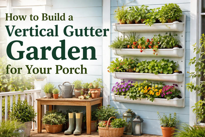 How to Build a Vertical Gutter Garden for Your Porch