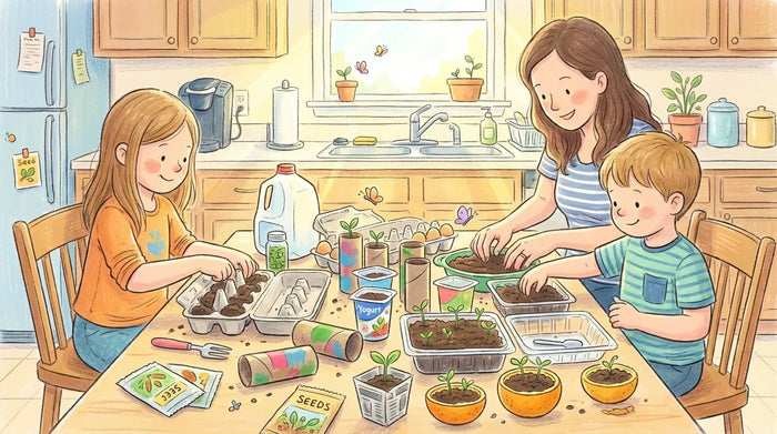 How Do You Start Seeds with Kids Using Recycled Materials?