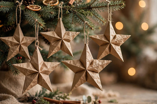 Paper Star Ornaments from Grocery Bags for Kids (2026)