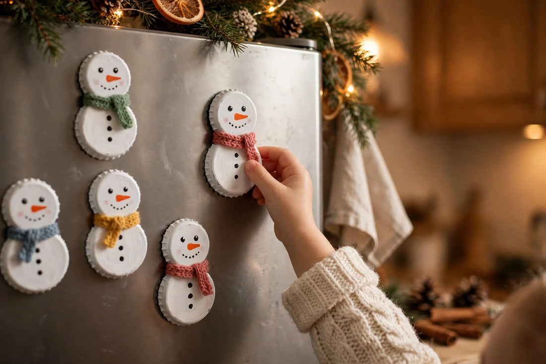 Bottle-Cap Snowman Magnets: A Cute Fridge Craft for Kids (2026)