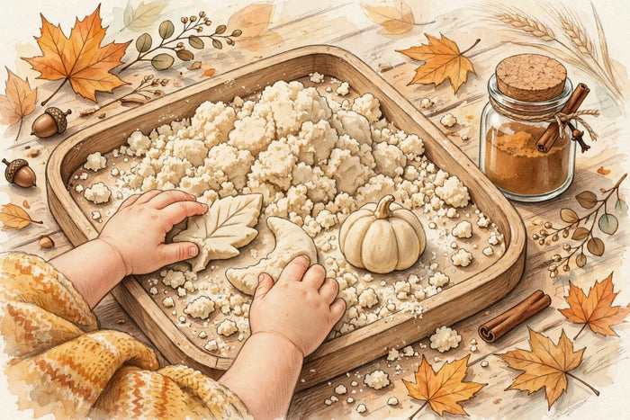 Pumpkin Spice Cloud Dough for Kids