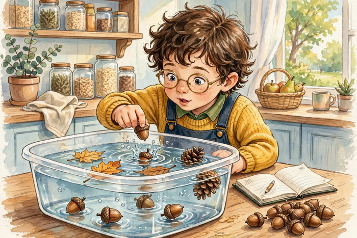 Acorn Sink-or-Float Experiment for Kids