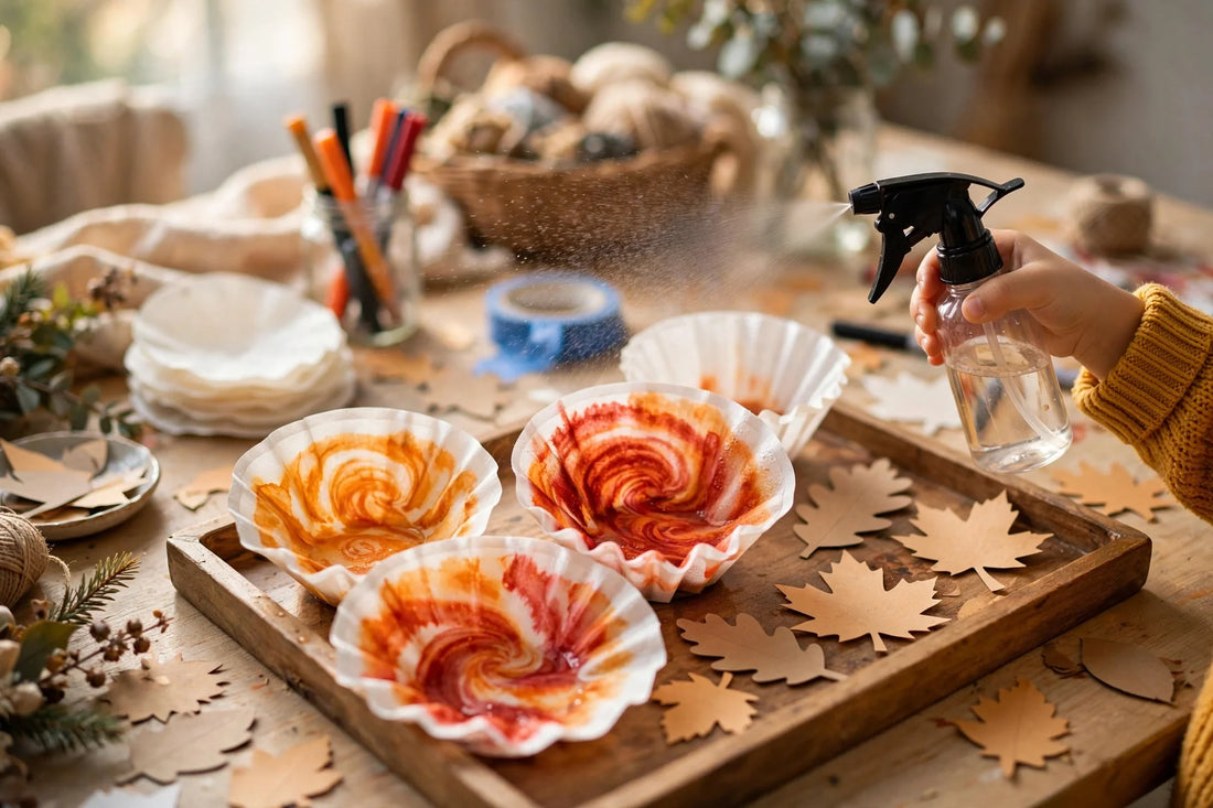 Coffee Filter Fall Leaves Craft