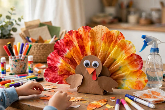 Coffee Filter Turkey with Bleed-Art Feathers (2026)