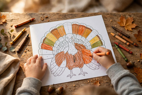 Turkey Color-by-Number for Kids