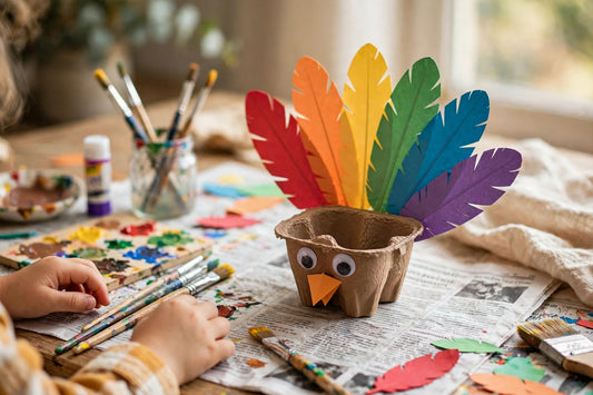 Egg Carton Turkey Craft for Kids