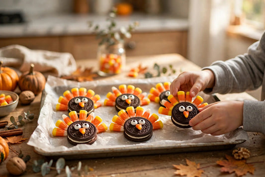 Oreo Turkey Cookies Kids Can Make (No-Bake)