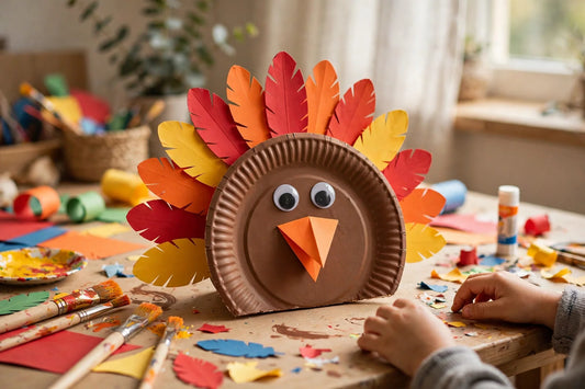 Paper Plate Turkey Craft for Kids