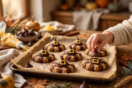 Pilgrim Hat Cookies Kids Can Make (No-Bake)