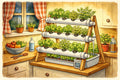 The A-Frame Hydroponic System: Maximize Your Kitchen Space