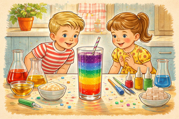 How to Make a Layered Drink Density Experiment for Kids
