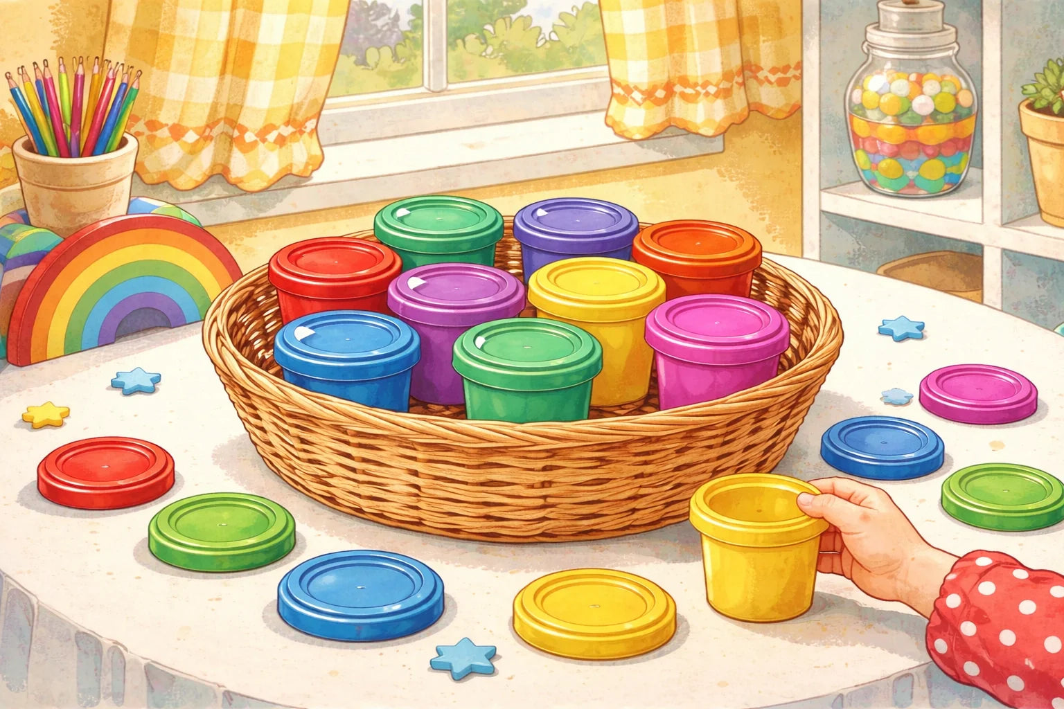 How to Set Up a Match-the-Lid Basket for Kids – Tierney Family Farms